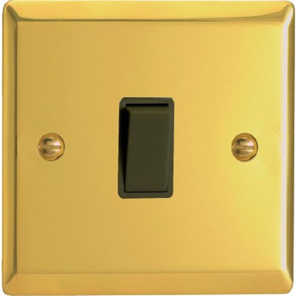 Varilight - 1G 1 or 2W 10A Switch Victorian Brass - XV1B (Black Switch)