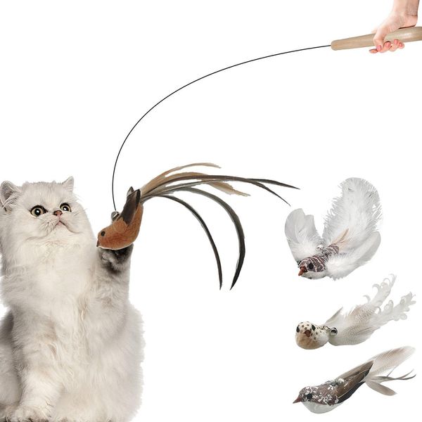 MODGAL Cat String Toy,Cat Wand Toys for Indoor Cats | Cat Accessories Moving Cat Toy Cat Puzzle Toys for Teaser Play And Chase Exercise With Kitten