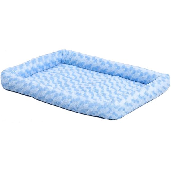 Blue 22''X13'' Pets Pads Dog Bed Cat Bed With Comfortable Bolster Machine Wash