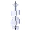 B&P Lamp® 6 Inch Diameter Round Acrylic Footed Lamp Base