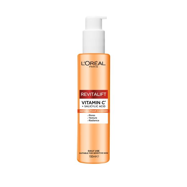 L'Oréal Paris Revitalift Clinical Vitamin C Cleanser with Vitamin C* + Salicylic Acid, for all skin types, 150ml *Vitamin C derivative