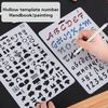 8 Pieces Alphanumeric Template, Reusable, Drawing Template, DIY Craft Accessories, Plastic Template.
