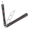 Folding Tactical Trainer Practice Butterfly Knife Bladeless Black Arc Head G10 Material Handle