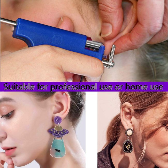 Ear Piercing Kit, Professional Stainless Steel Nose Navel Piercing