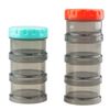 7 Day Pill Organizer Case Stackable Weekly Supplements Vitamins Pills Holder Dispenser Large Translucent Black with Extra Lid