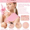 Anezus Exfoliating Shower Bath Gloves Back Scrubber Set for Body, Face, Shower, Bath, Scrub and Exfoliator (Pink)