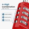 Sparkiva Combination Padlock with Code, 4 Digit Heavy Duty Lock Weatherproof & Rust-Resistant 2 Pack Gym Locker Padlocks for School & Garage – Secure & Durable Code Padlock,Black & Red