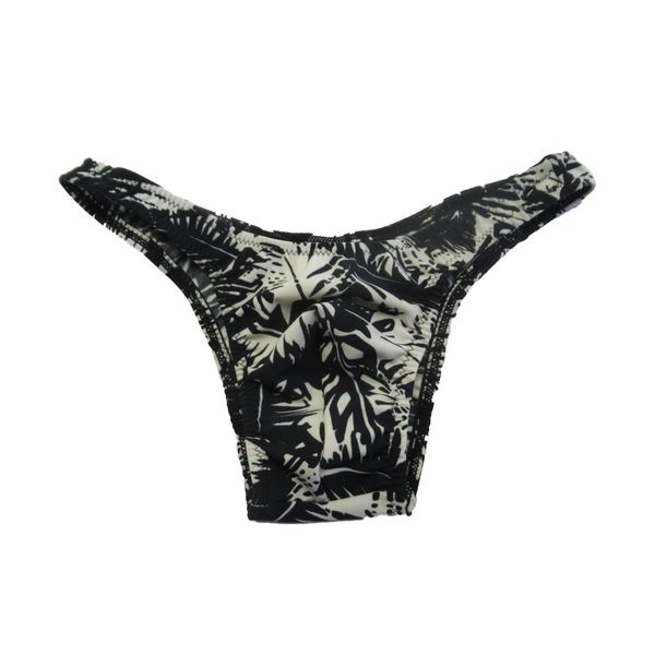 1138 Men's Bikini [Fitting Gear] Naruz Tropical Half Back Bikini Men's Underwear, Black