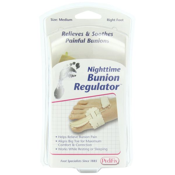 PediFix Nighttime Bunion Regulator, Right Foot, Medium