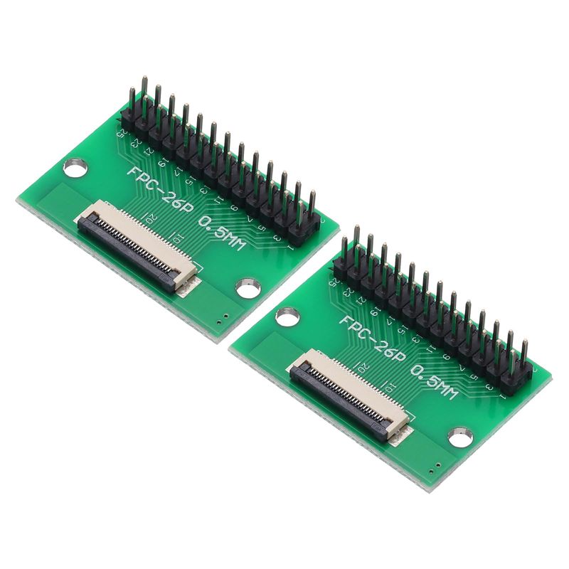 uxcell 2pcs FFC FPC Connector Board 26 Pin 0.5mm Socket to 2.54mm ...