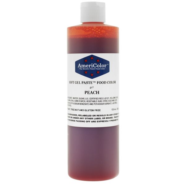 PEACH 13.5 Ounce Soft Gel Paste Food Color