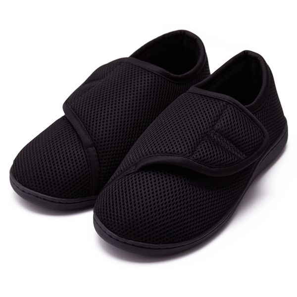 Pupule holomua Men's Slippers, Room Shoes, Nursing Care, Hospital, Rehabilitation, Indoor Shoes, Elderly, Slip-on, Black