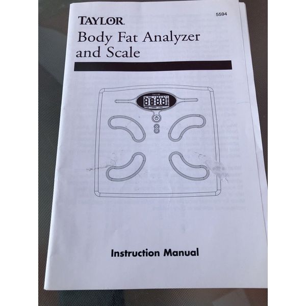 Manual Only For Taylor Body Fat Analyzer And Scale