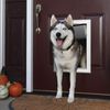 Aluminum Pet Dog Door Double Layer Large Flap Magnetic Locking Screen Gate Frame
