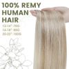 Hetto Ponytail Hair Extensions Ash Blonde mix #613 Blonde Ponytail Human Hair Extension Real Remy Ponytail Extensions Human Hair Natural Thick 18 Inch 80g