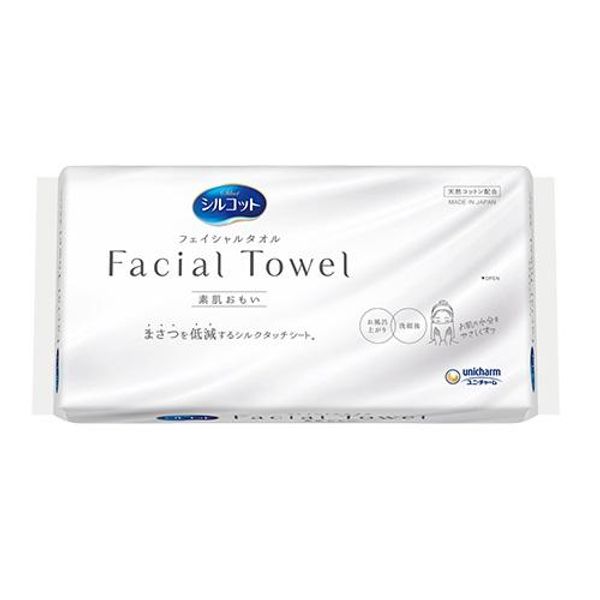 Silcot Facial Towel, Bare Skin, 40 sheets, Unicharm, Silcot F Towel, Suhada 40