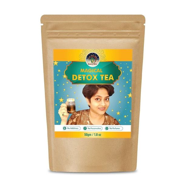 Brown & White Magical Detox Tea - 50gm Long Expiry