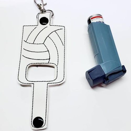 Sports Inhaler Holder Key chain Key Fob Baseball Basketball Volleyball Soccer