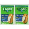 2 Boxes Curad Flex Fabric Bandages 4-Sided Seal Assorted Sizes 200 TOTAL Count