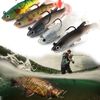Grasslandy Pack of 5 Rubber Fish Zander Bait Set, Jig Spinner Pike Bait Blinker Fishing Jerkbait Zander Bait Zander Fishing Spinner Fishing Artificial Bait Set for Perch