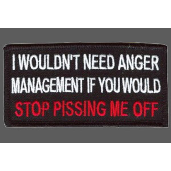 STOP PSSING ME OFF PATCH FOR BIKER  4 INCH PATCH