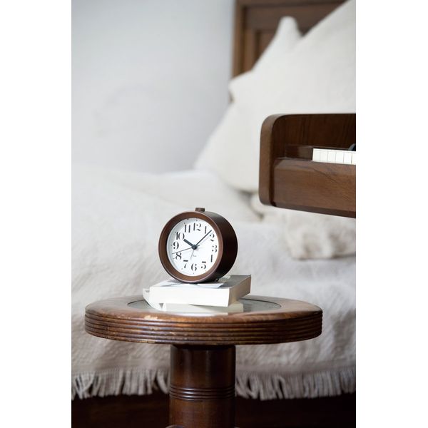 RIKI ALARM CLOCK Riki Alarm Clock Brown Table Clock Alarm Clock