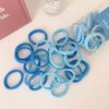 50pcs Seamless Colorful Elastic Hair Ties. (Blue Assorted)