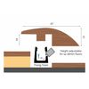 Adjustable 14mm to 18mm Ramp Reducer Threshold Door Bar for Solid & Engineered Wood Flooring (Walnut Stained Oak)