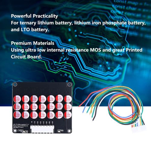 FTVOGUE Battery Active Equalizer Balanced Current Balancer Energy Transfer Board Accessory Part Applicable Battery Capacity 60-300AH for LFP LTO[6S] Module