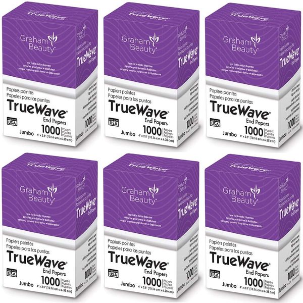 Graham Beauty Salon Truewave Jumbo 4" x 2.5" Paper 1000 Pcs - HC-26067 (6 Pack)