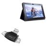 BoxWave Smart Gadget Compatible with Simbans PicassoTab (10 in) - AllReader SD Card Reader, microSD Card Reader SD Compact USB - Jet Black