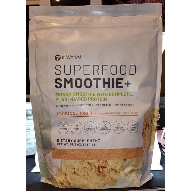 It Works Superfood Smoothie + Tropical Fruit 15.3 Oz ProBiotics Antioxidants New