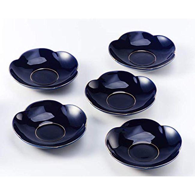 R410-RB Ruri Plum Shaped Tea Holder Set (Koransha)