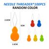 Pack of 100 Needle Threaders, Sewing Needles Threading Aid, Threader Hair Drawstring Threader Plastic Hand Sewing Tool, Button Threading Aid Threader DIY Simple Embroidery Needle Threader