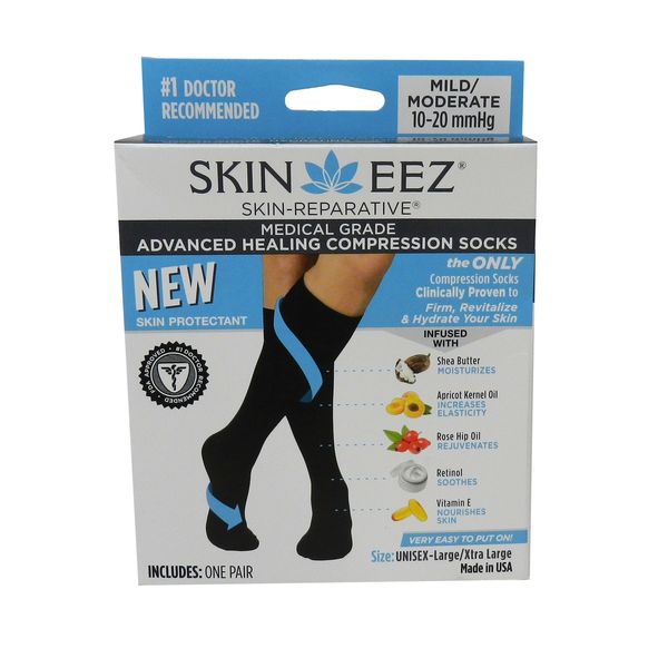 Skin Eez Medical Grade Mild/Moderate Advanced Healing Compression Socks L/XL