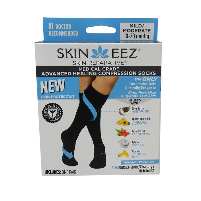 Skin Eez Medical Grade Mild/Moderate Advanced Healing Compression Socks L/XL
