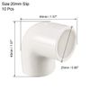 sourcing map 20mm Slip 90 Degree PVC Pipe Fitting Elbow Coupling Connector 10 Pcs