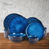 Ceramic Plates and Bowls Set - Dinnerware Set - Microwave and Dishwasher Safe - 