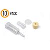 (10 Pack) Three-Piece Airlock and Drilled #6 Stopper Fermentation Beer Making Wine Making Kombucha Fits Gallon Jugs