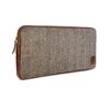 TUFF LUV Herringbone Tweed Travel Case Compatible With Bluetooth Magic Mouse and Keyboard - Brown