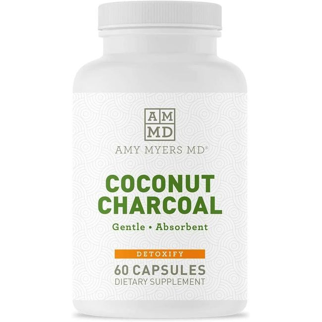 AMY MYERS MD Activated Coconut Charcoal Detoxify Dietary Supplement 60 Capsules