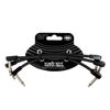 ERNIE BALL Ernie Ball Guitar Bass Patch Cable Flex Patch Cables 6444 Black 6" 15cm 3Pack