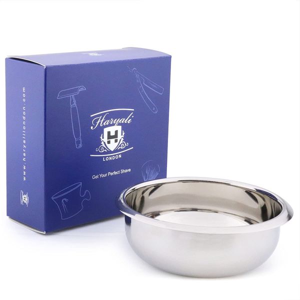 Haryali London Classic Stainless Steel Shaving Soap Bowl. Perfect to Create Enough Lather. Made with High Quality