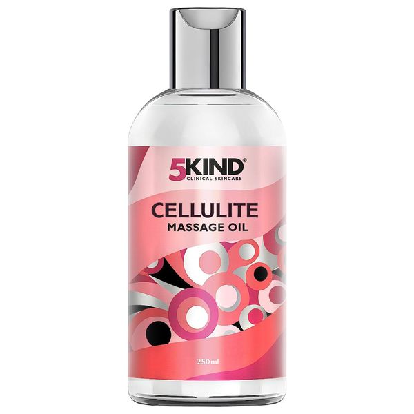 5Kind Anti Cellulite Massage Oil 250ml - Cellulite Oil for Revitalised Skin - Firming Body Oil