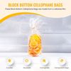 We Can Source It Ltd - Clear Cellophane Block Bottom Bags - 100 Pack - 4.5" x 8.5" x 1.75" - Transparent, Solid Bags