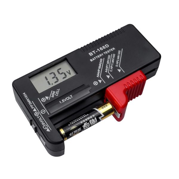 Mesee Digitaler LCD Batterietester, Batteriemessgerät, Battery Checker, Batterieprüfer für 1,5V und 9V Batterien, Haushalt Ziffern Zeigen Batterie Tester, Einfach zu Tragen und Ablesbare