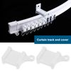 LT Easiyl 8PCS White Curtain Rail End Stops & Caps for Bendable Curved Track