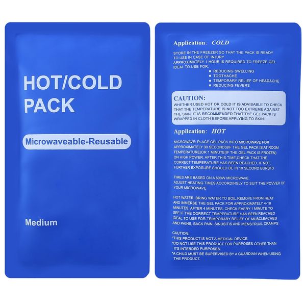 2 Pack Gel Ice Packs Reusable Hot and Cold Compress Gel Packs Ice Bags Ice Packs for Knees, Back, Head, Neck Relief