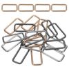 sourcing map 18Pcs Metal Rectangle Ring Buckles, 4/5" x 1 1/2" Square Strap, Multicolor