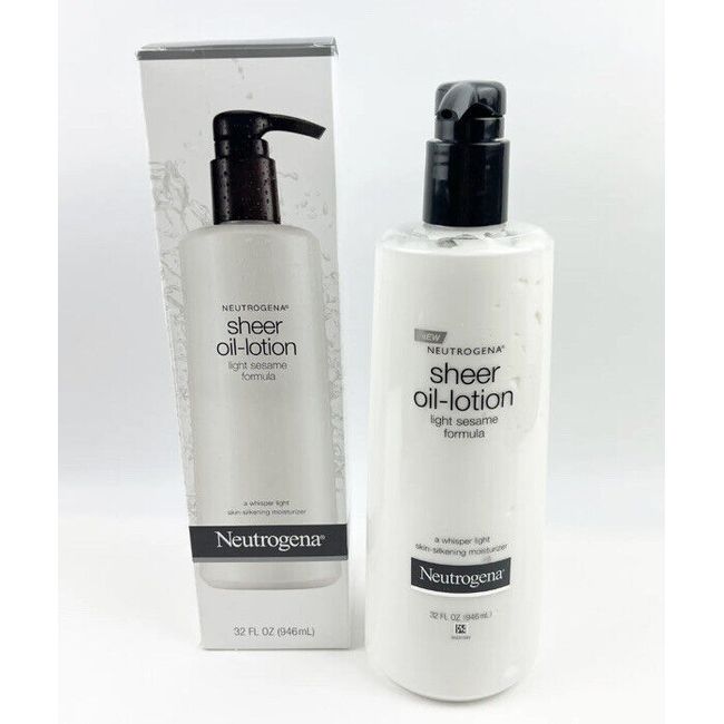 Neutrogena Body Sheer Oil Lotion For Dry Skin Light Sesame Formula 32 oz Jumbo